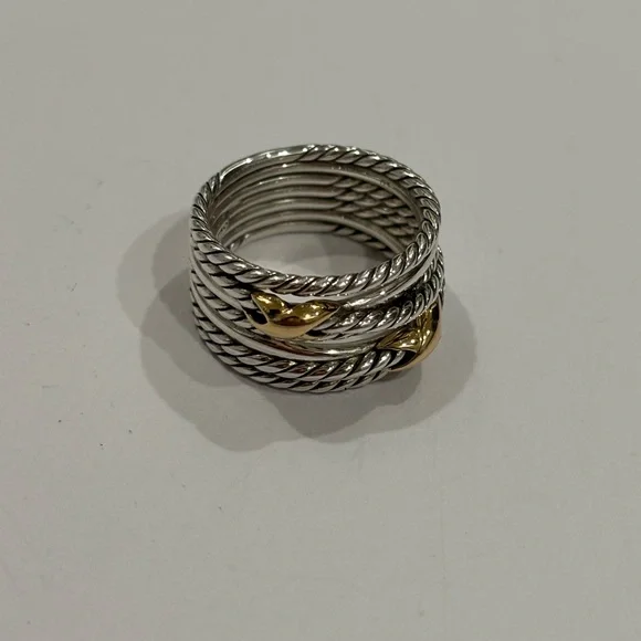 David Yurman Double X Crossover Ring - Picture 4 of 5